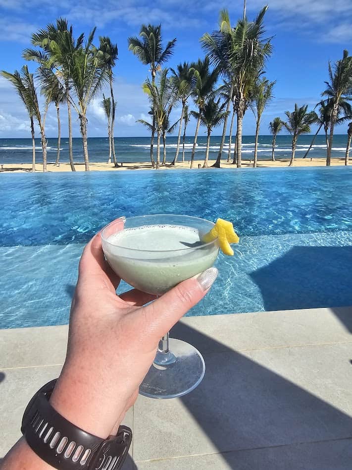 Pool side drink at W Punta Cana