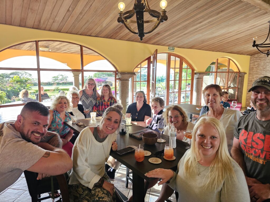 Travel group at Los Establos