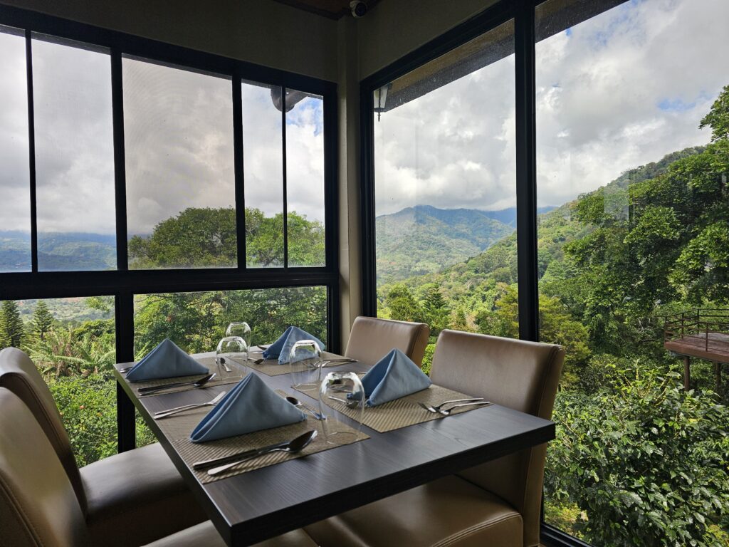 Lunch view at Los Establos, Boquete Panama