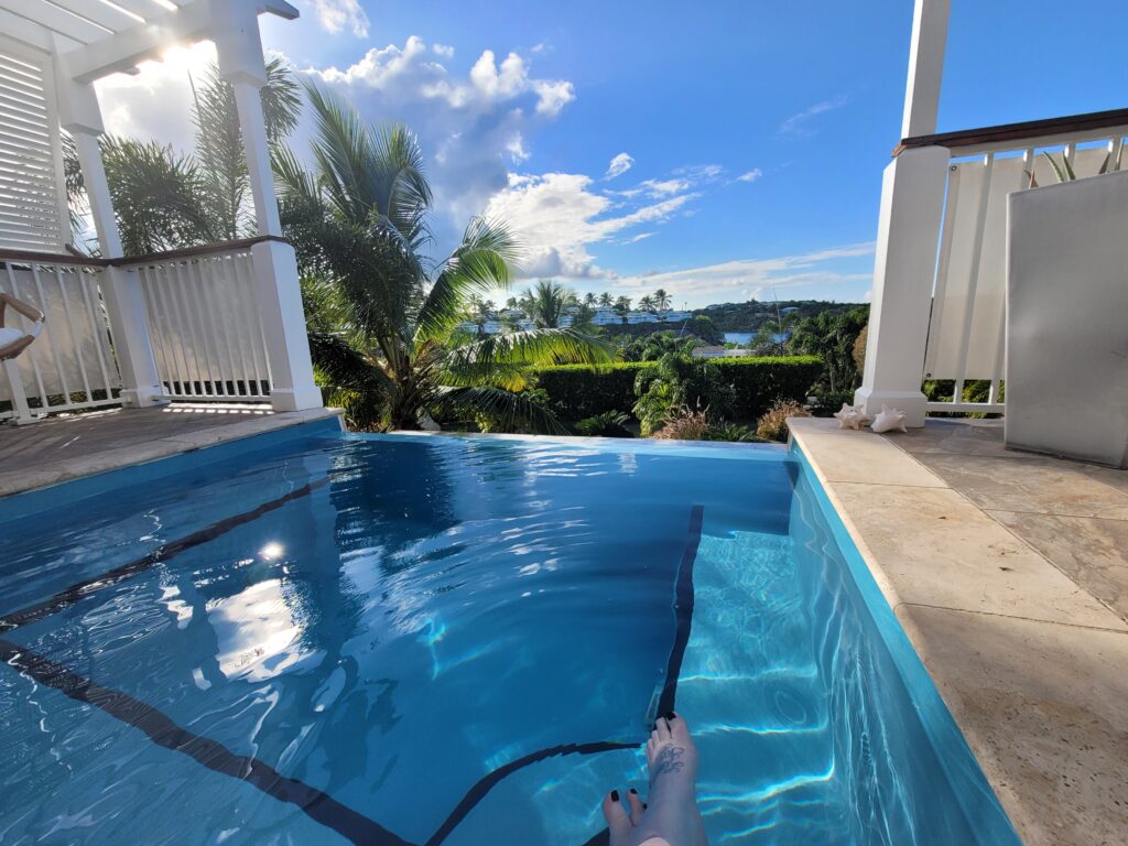 Plunge pool at Hammock Cove, Antigua