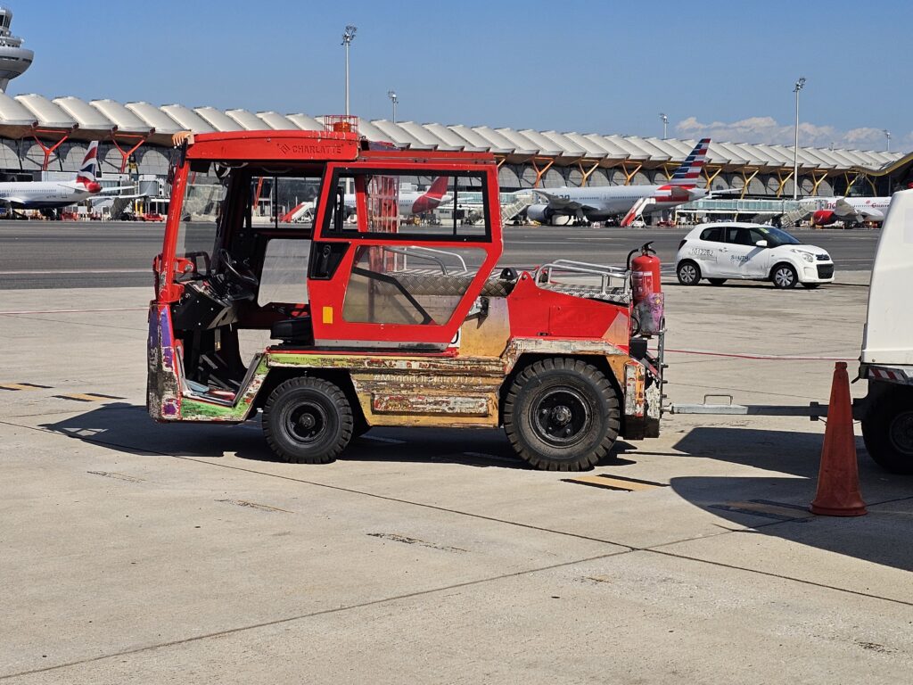 Airport vehicle in Madrid, Spain