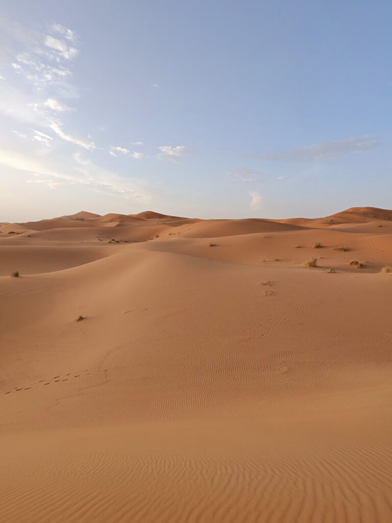 Sahara Desert sand dunes in Morocco