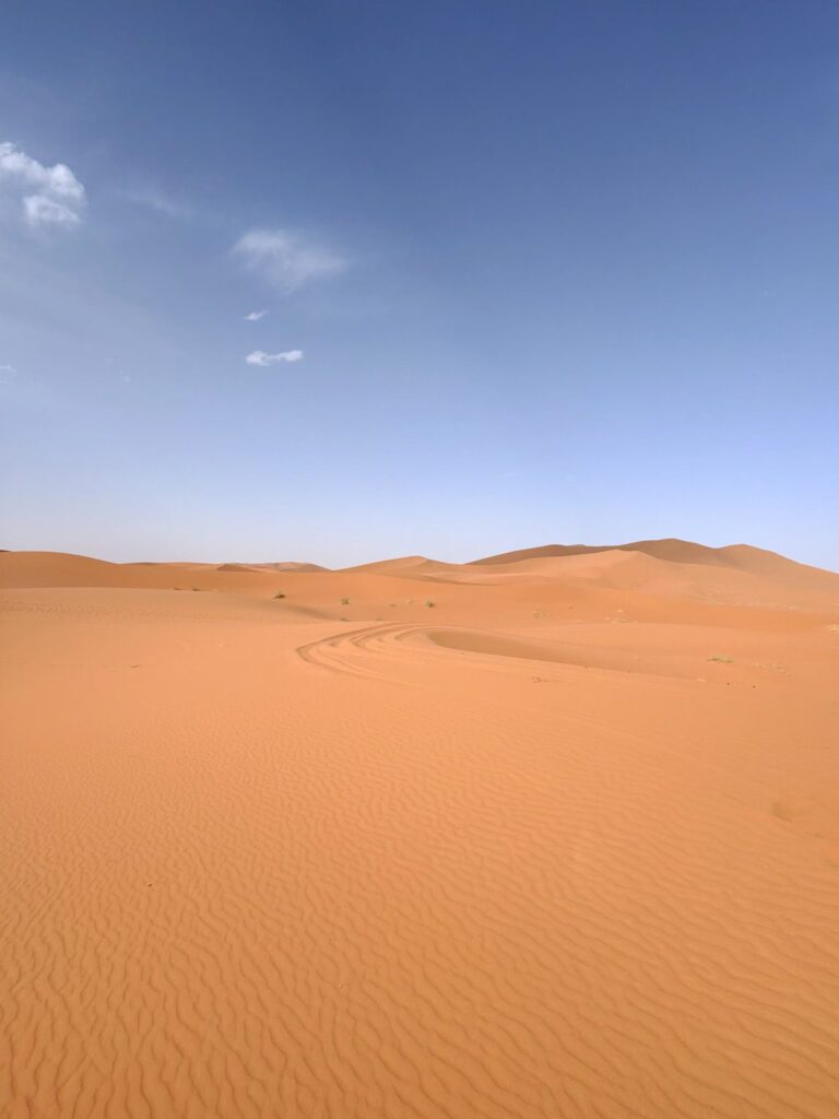 Sahara Desert sand dunes in Morocco